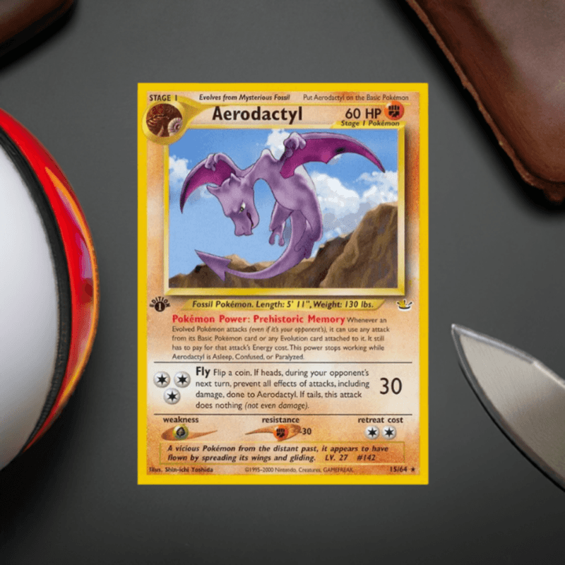 Pokemon 1st Edition Aerodactyl - Neo Revelation (Near Mint) Dx Games & More Pokemon 1st Edition Aerodactyl - Neo Revelation (Near Mint) Dx Games & More