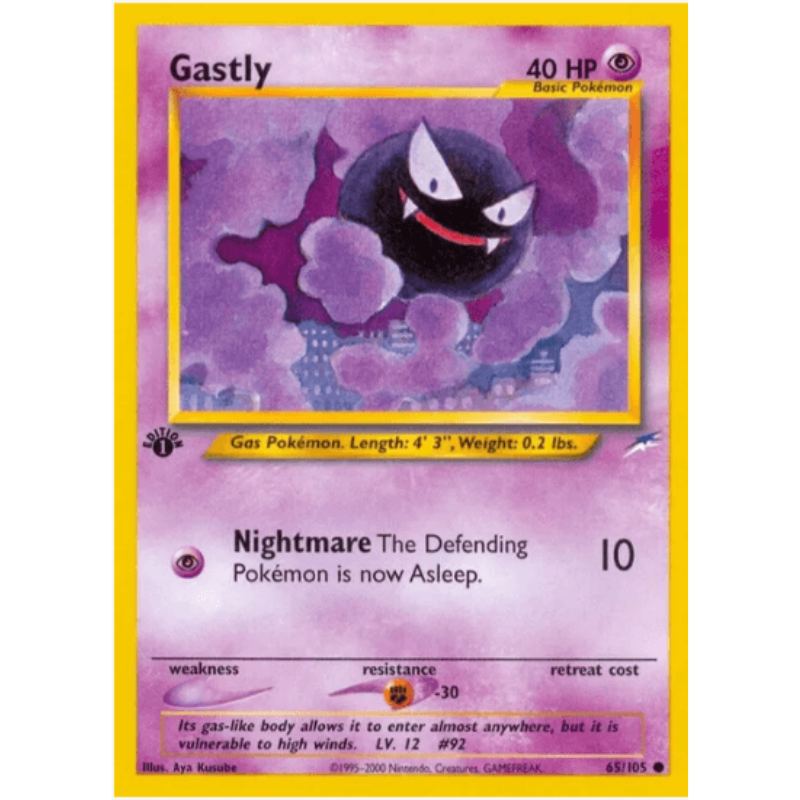 1st Edition Gastly - Neo Destiny #065/105