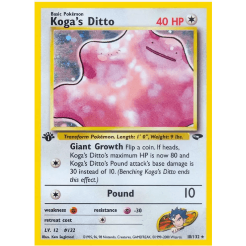 koga card pokemon Pokémon 1st Edition Koga's Ditto