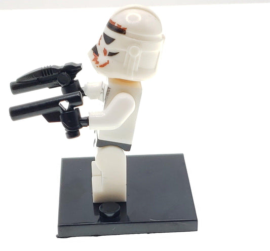 Custom Lego Compatible Rusted Helmet Clone Trooper Minifig