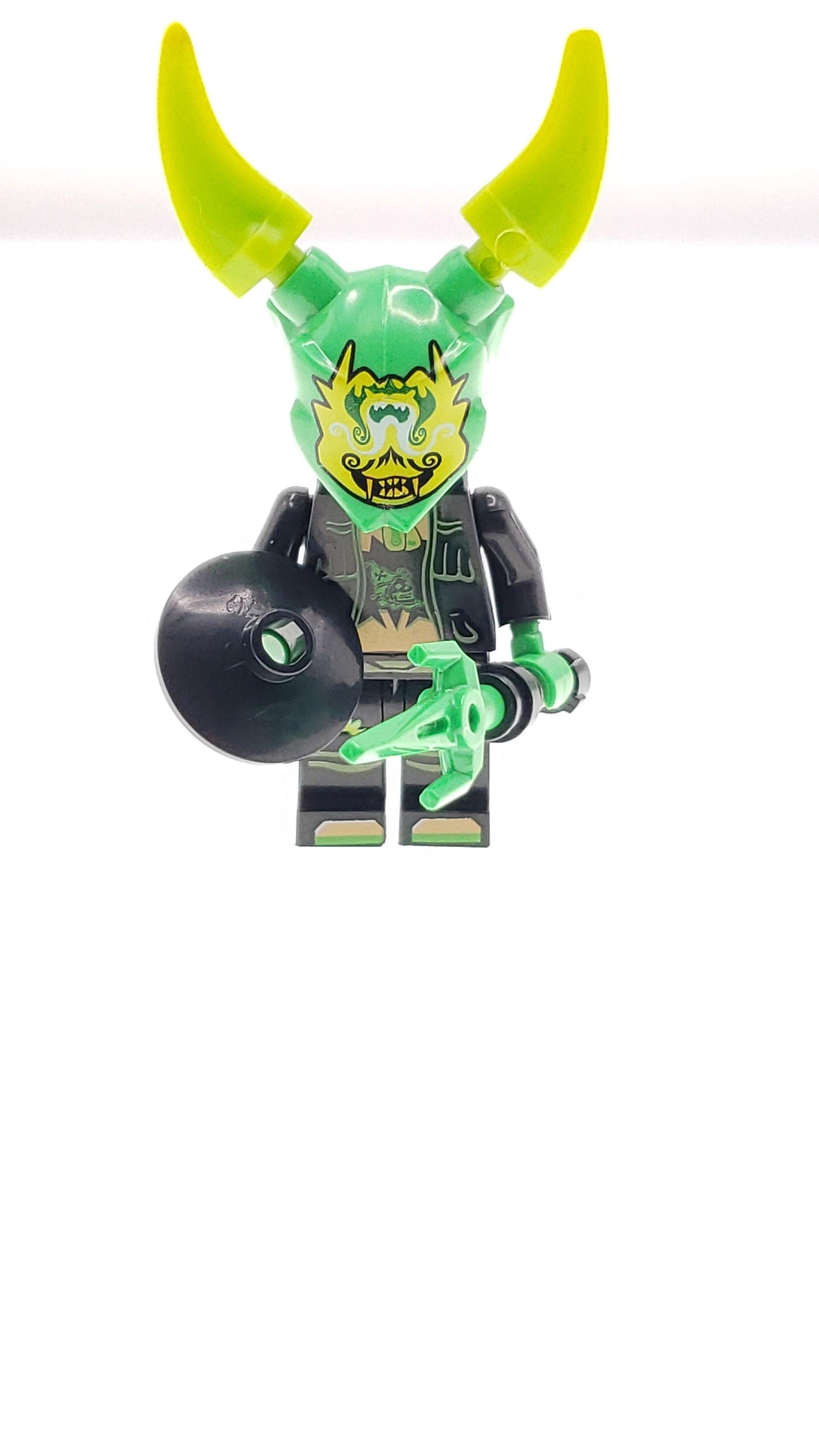 Custom Lego Compatible Ninjago Green Oni Mask Minifig