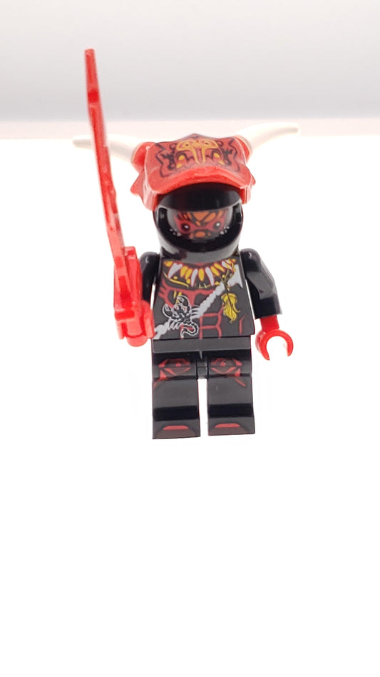 Benutzerdefinierte Lego kompatible Ninjago rote Oni-Maske Minifigur