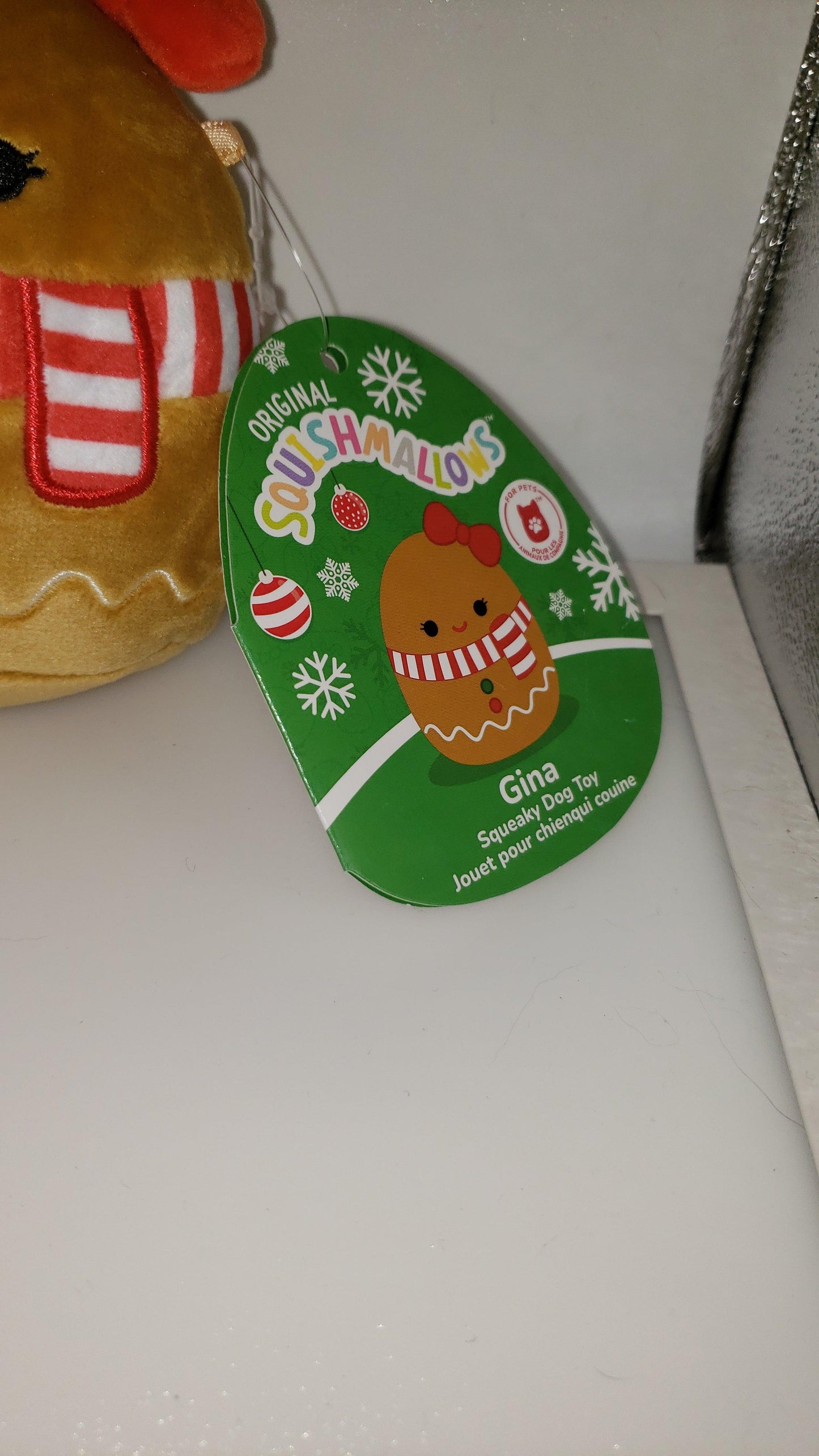 Original Squishmallow Dog Toy - Gina the Gingerbread 4.5in