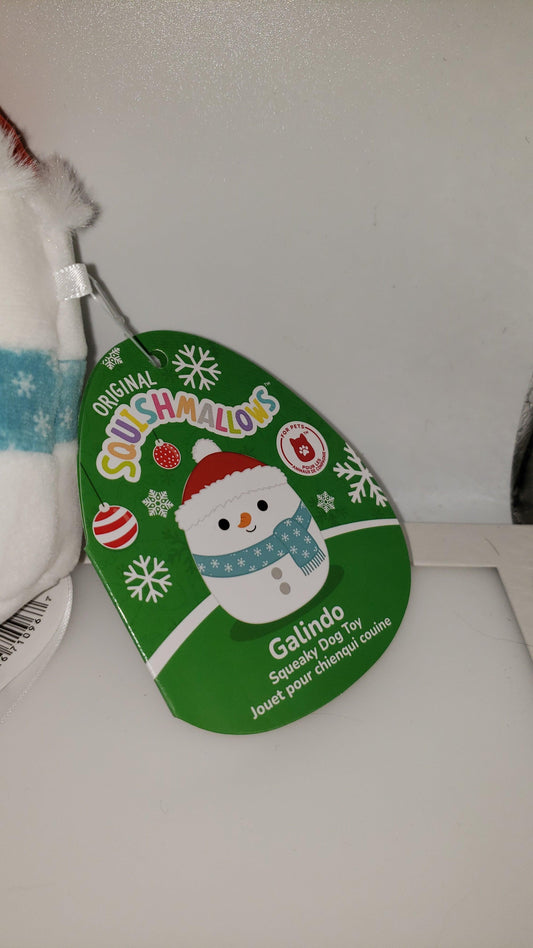 Original Squishmallow Hundespielzeug - Galindo der Schneemann 4,5 Zoll