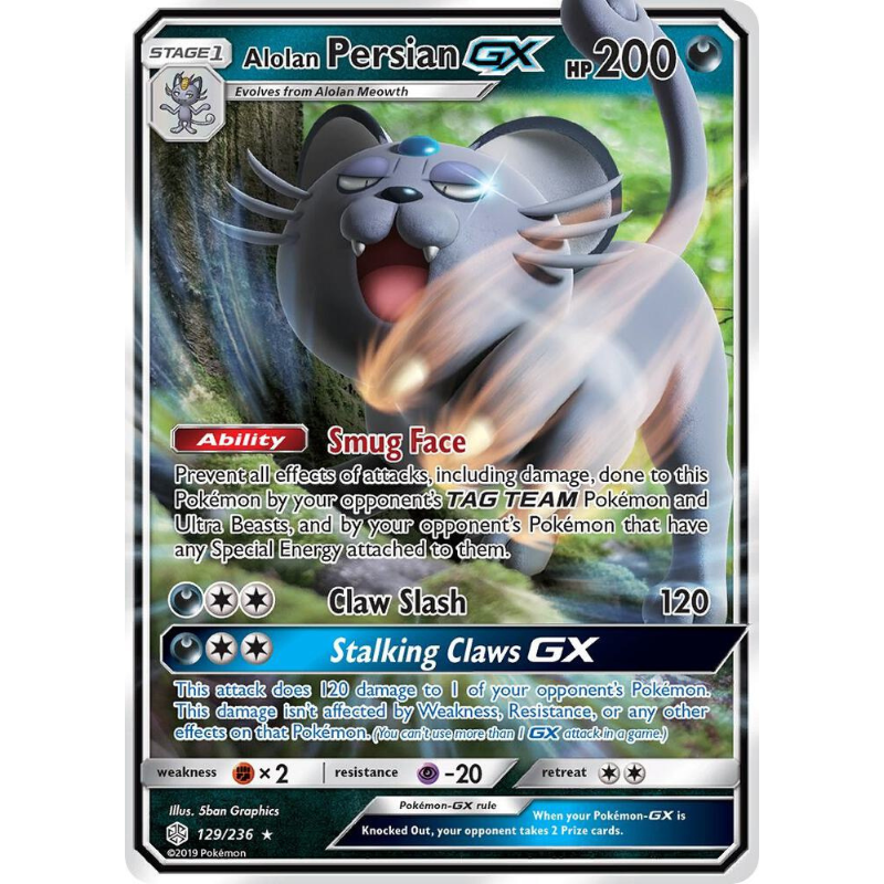 Alolan Persian GX - Cosmic Eclipse #129/236