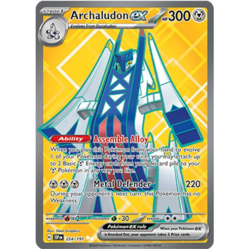 224 191 pokemon card Amazon.com: Pokemon - Archaludon ex 224/191