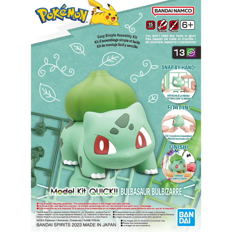 Bandai Pokémon Model Kit - Bulbasaur (Quick Model)