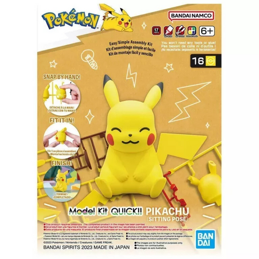 Bandai Pokémon Model Kit - Pikachu Sitting Pose (Quick Model)