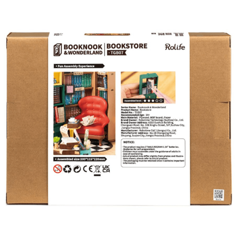 Bookstore Book Nook & Wonderland - Rolife DIY Miniature