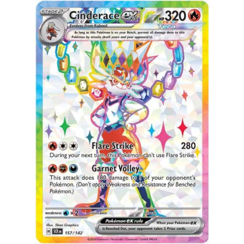 Cinderace ex - Stellar Crown #157/142