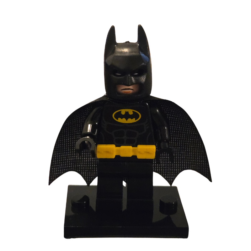 Benutzerdefinierter Lego-kompatibler Batman-Kuhdruck