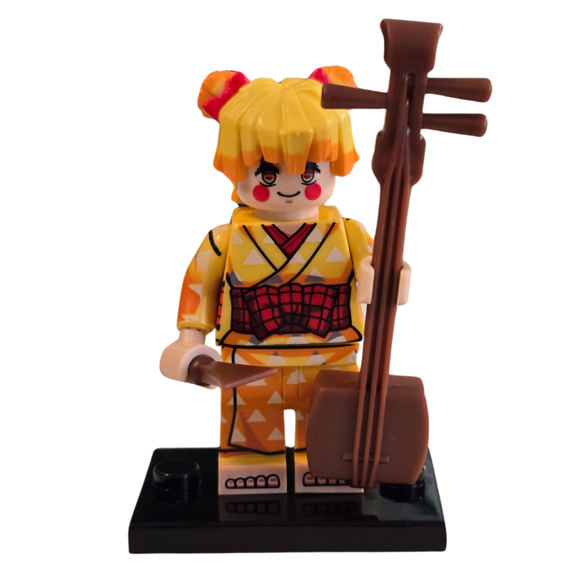 Custom Lego Compatible Demon Slayer Zenitsu Agatsuma Geisha Minifig