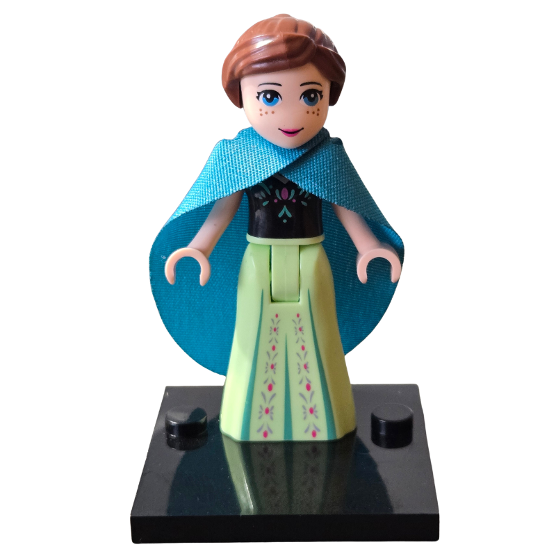 Benutzerdefinierte Lego-kompatible Prinzessin Anna Minifigur