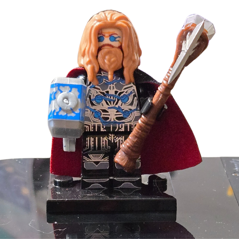 Custom Lego Compatible Long Hair Thor Minifig