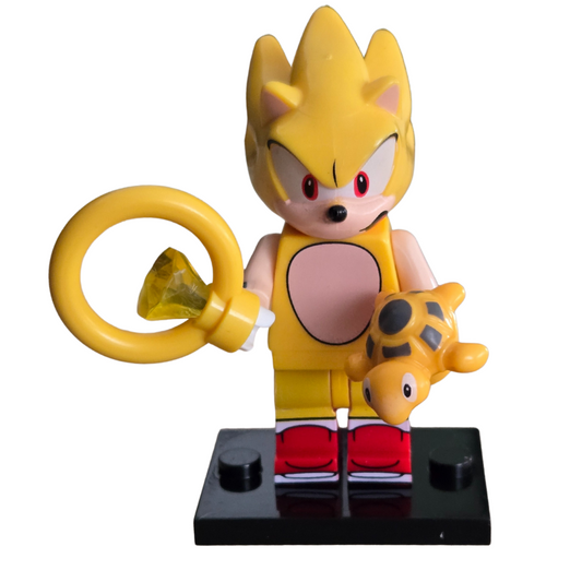 Custom Lego Compatible Super Sonic Minifig
