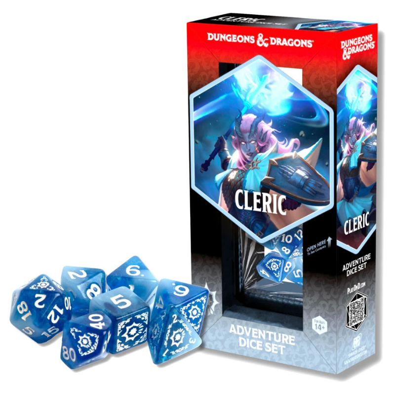 Dungeons & Dragons Adventure Dice: Cleric (White / Blue)
