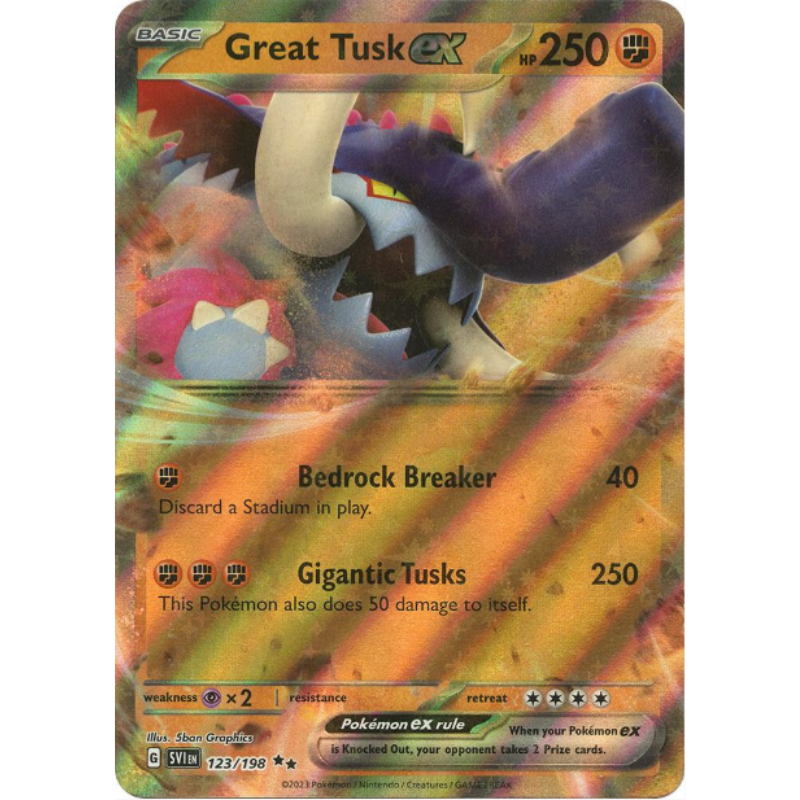 Great Tusk ex - Scarlet & Violet Base Set #123/198