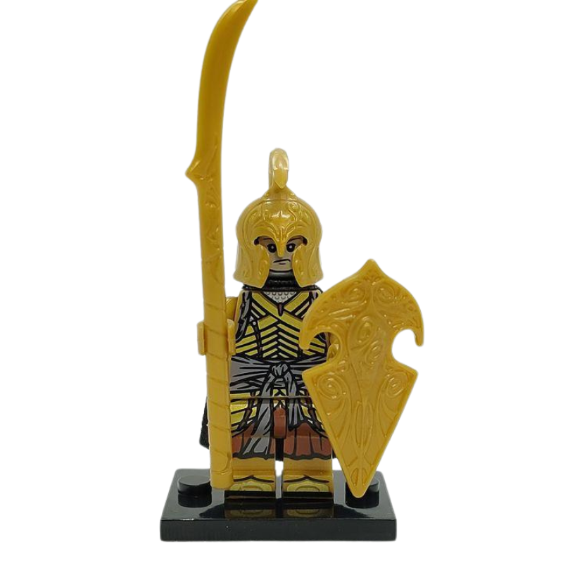 Lego Compatible Lord Of The Rings Galadhrim Warriors Elf Army Minifig - Staff Sword and Shield