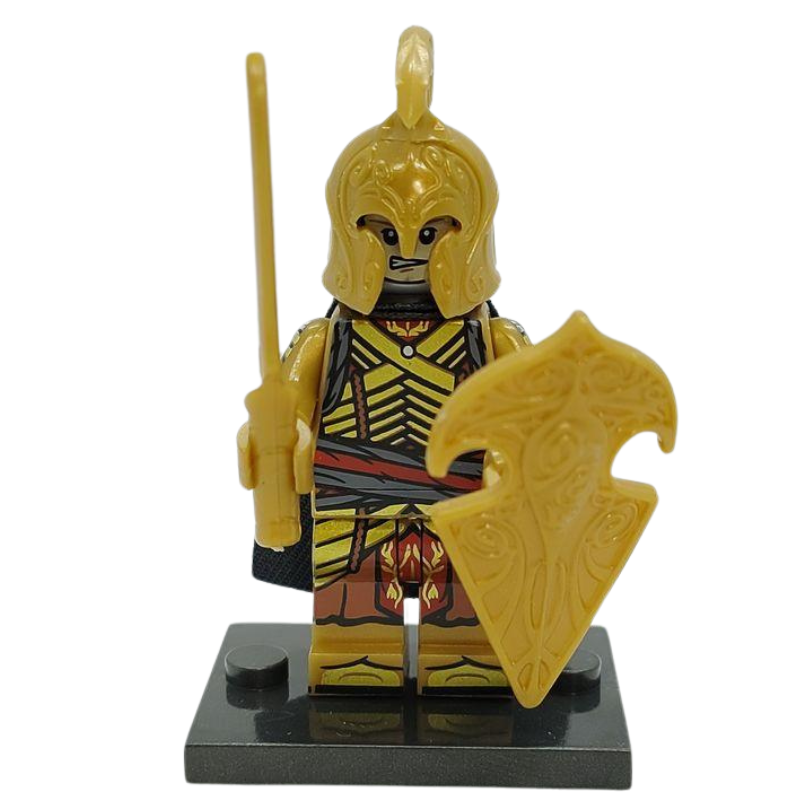 Lego Compatible Lord Of The Rings Galadhrim Warriors Elf Army Minifig - Sword and Shield w/ grin