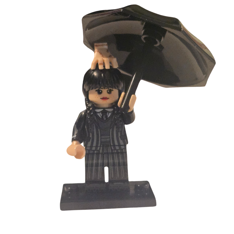 Custom Lego Compatible Wednesday Adams Minifig