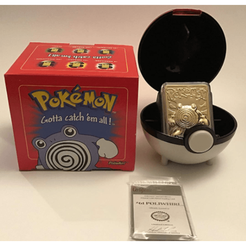 Limited Edition 1999 Burger King Poliwhirl Gold Card #61