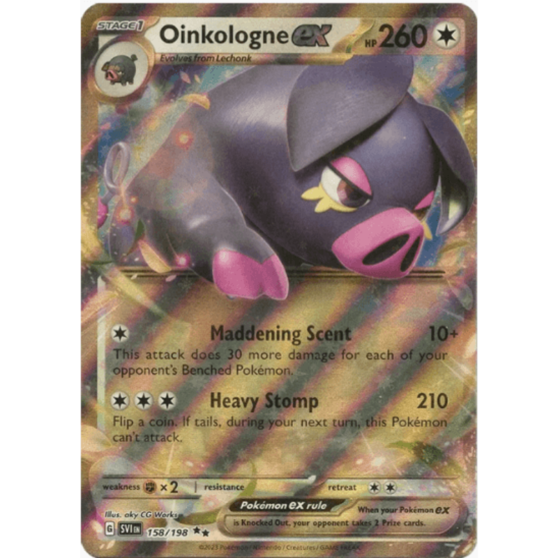 Oinkologne ex - Scarlet & Violet Base Set #158/198 Dx Games & More Oinkologne ex - Scarlet & Violet Base Set #158/198 Dx Games & More