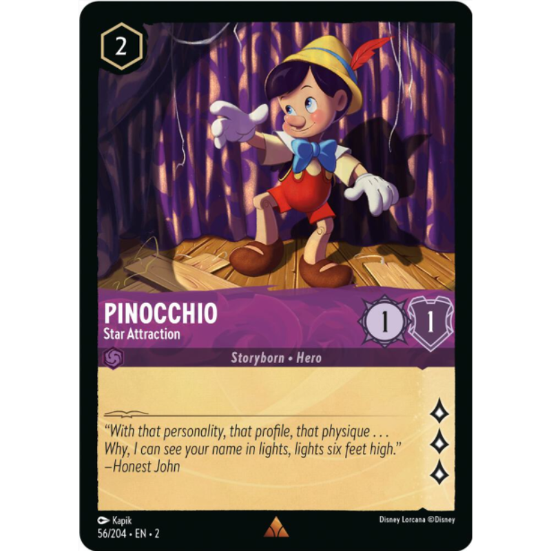 Pinocchio - Star Attraction - Rise of the Floodborn #56/204 (Cold Foil)