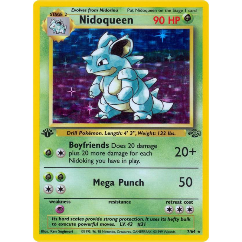 Pokémon 1st Edition Nidoqueen - Jungle #07/64