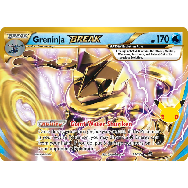 Pokémon Greninja BREAK - 30th Celebration #41/122 NM