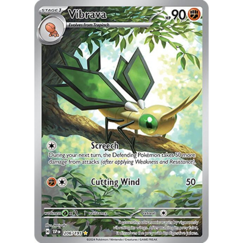 Pokémon Vibrava - Surging Sparks #206/191
