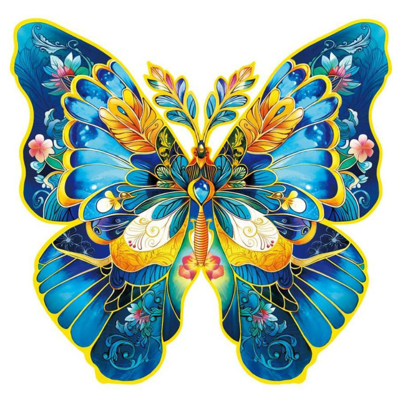 Puzzle: Wooden: Morpho Helena Butterfly 200 piece