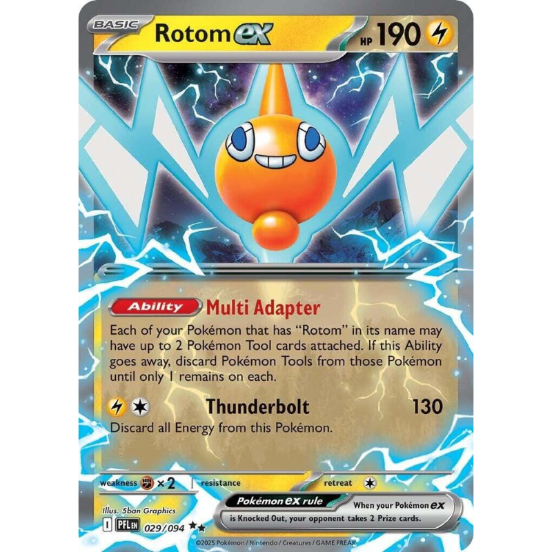 all rotom pokemon cards Fan & Mow Rotom - Stellar Crown Card Lot - 2 Card Set this attack does 30 damage plus 30 more damage and the Defending Pokemon is Paralyzed. Rotom - Card Search