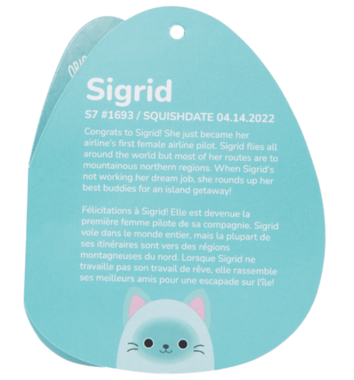 Original Squishmallows - Sigrid the Cat 7.5 in