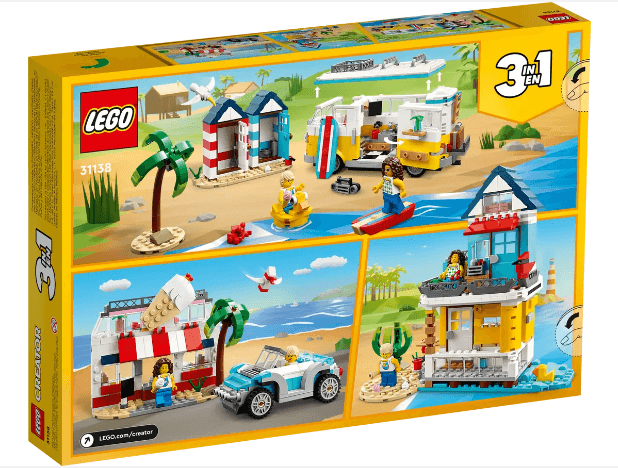 LEGO 3 in 1 Beach Camper Van 31138 Building Set