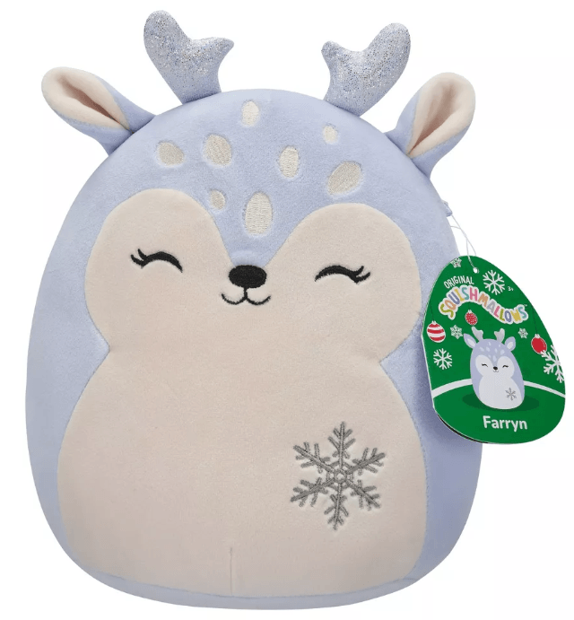 Original Squishmallows Farryn Purple Fawn with Snowflake 8"
