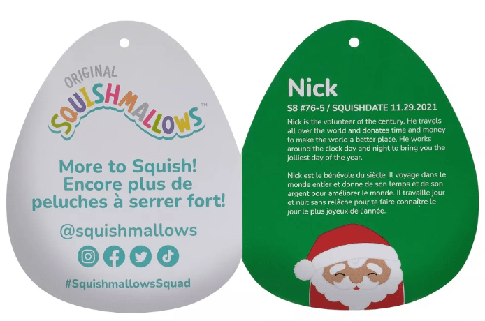 Original Squishmallows Santa 8"