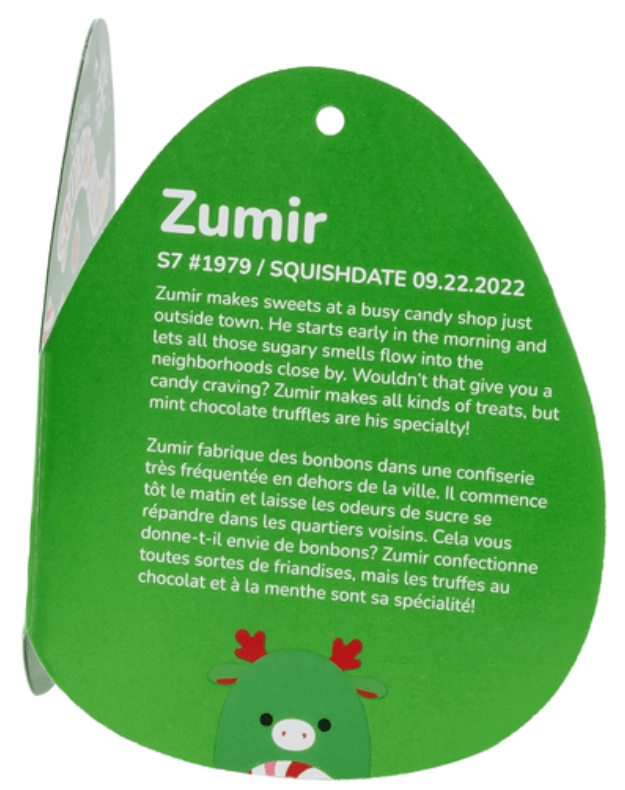 Original Squishmallow Limited Edition Holiday Zumir the green moose 7.5in