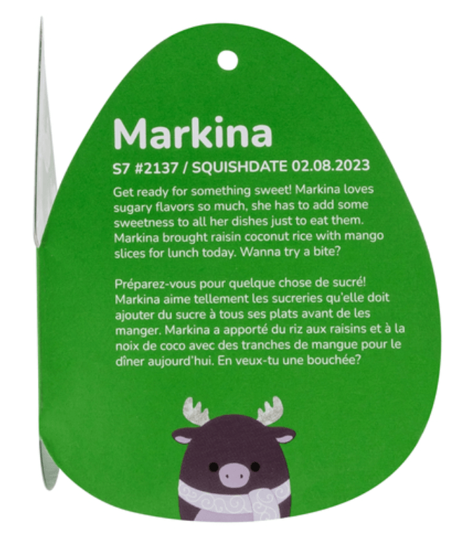 Original Squishmallow Limited Edition Holiday Markina the moose 7.5in