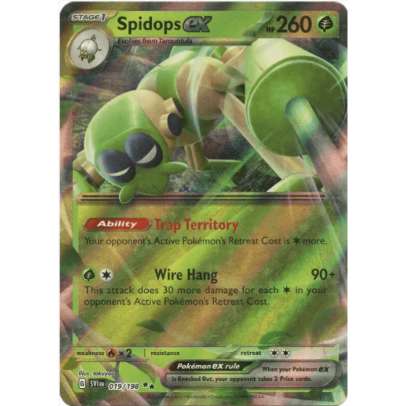 Spidops ex - Scarlet & Violet Base Set #019/198 Dx Games & More Spidops ex - Scarlet & Violet Base Set #019/198 Dx Games & More