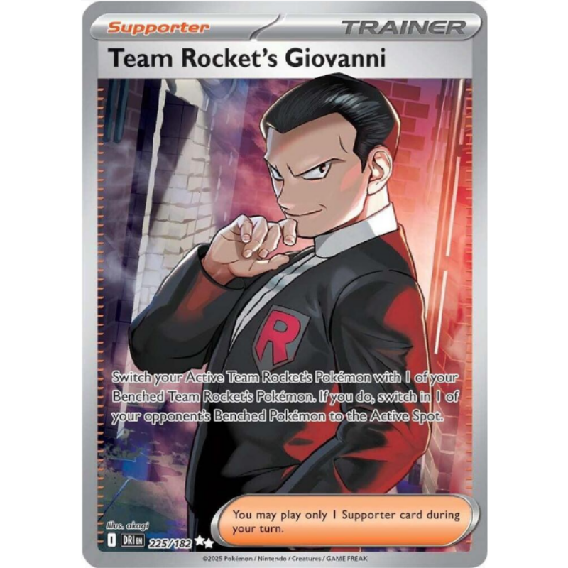 Team Rocket's Giovanni - Destined Rivals #225/182 Dx Games & More Team Rocket's Giovanni - Destined Rivals #225/182 Dx Games & More