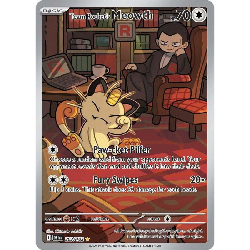 Team Rocket's Meowth - Destined Rivals #203/182