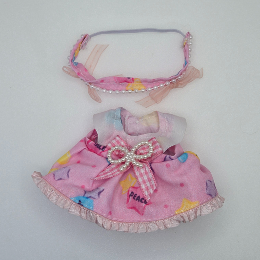 The Monsters (Labubu) - Pink Dress w/Stars Apparel