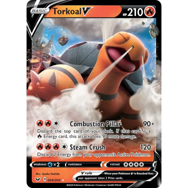 Torkoal V - Sword & Shield Base Set #024/202
