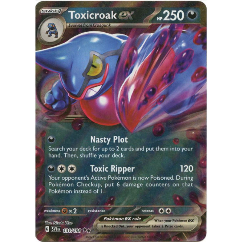Toxicroak ex - Scarlet & Violet Base Set #131/198