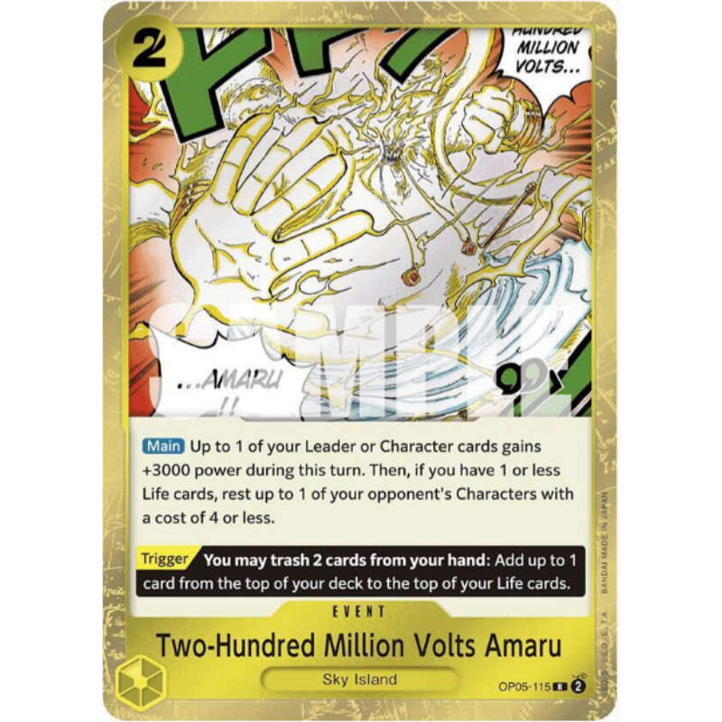 Two-Hundred Million Volts Amaru (Jolly Roger Foil) - Premium Booster -The Best #OP05-115