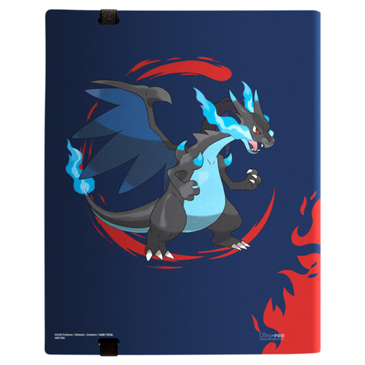 Pokémon Charizard design on a dark blue background