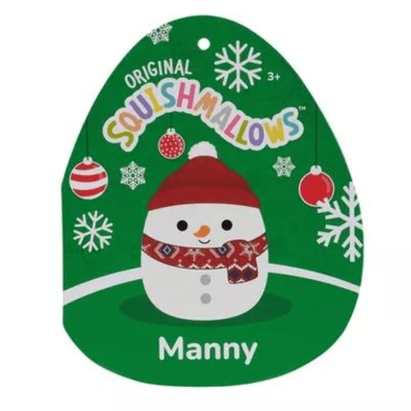 Original Squishmallows Manny the snowman 7.5"
