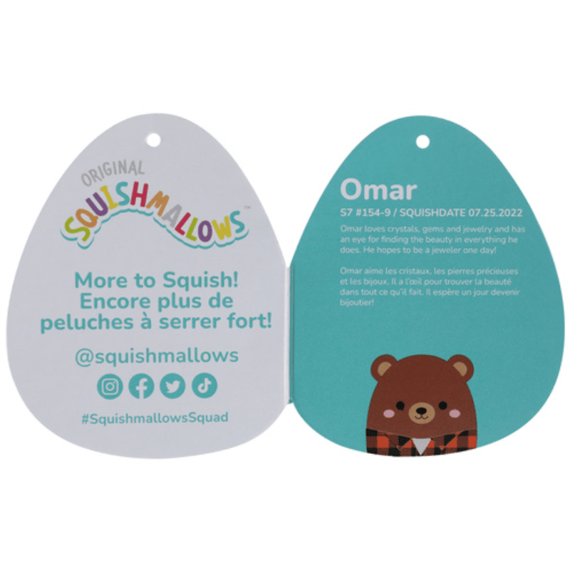 Original Squishmallows - Omar the bear 7.5in