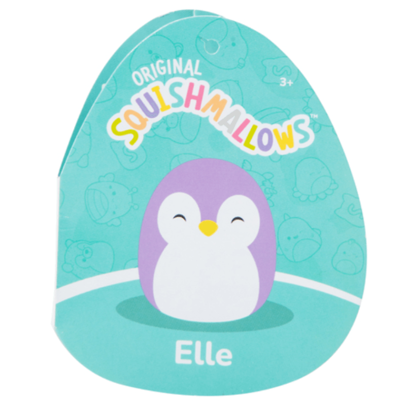 Original Squishmallow Elle the purple penguin 7.5"