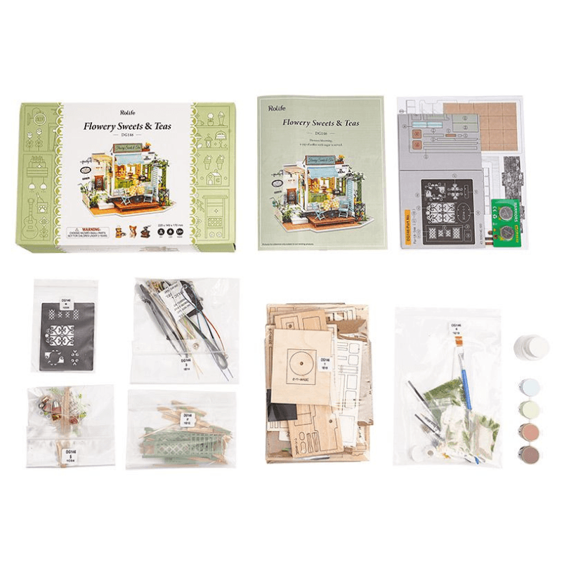 Flowery Sweets & Teas - Rolife DIY Miniature